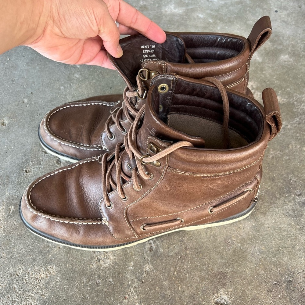 Sperry Men's Brown Leather Boots